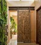 Vintage Tree Of Life Wall Art Carved Wood Barn Door Panel Home Decor 96X40. Fixed Price $2686.00.