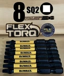 8 Piece Dewalt Hex Flex Torq 2-1/4" #2 Square Robertson Power Impact Bit SQ2. Fixed Price $14.16.