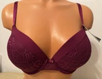 Nwt Maidenform #SE5757 Lacy Overlay Push Up Under Wire Bra Cranberry Size 34C. Fixed Price $13.99.