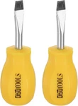 Harfington 2PCS SL6 Short Tip Slotted Screwdriver Stubby Magnetic Flat Yellow. Fixed Price $14.38.