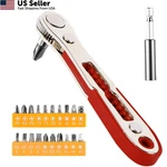Aeiyiqco 22-IN-1 Magnetic Ratchet Screwdriver Set W/reversible Wrench & Red. Fixed Price $8.16.
