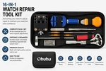 16-IN-1 Ohuhu Watch Repair Tool Kit With Case Opened But Never Used New. Fixed Price $16.99.