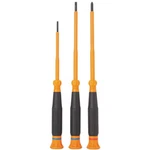 Klein Tools 3 Piece Insulated Precision Screwdriver Set Black And Orange. Fixed Price $28.19.