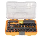 Klein Tools 65400KNECT Essential Pass Through Impact Socket Set, Sae, Metric, 28. Fixed Price $60.90.