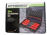 Pittsburgh 32-PIECE Screwdriver Set With Case. Fixed Price $29.99.