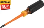 6944INS Insulated Screwdriver, 1000V Slim Profile Tip, #2 Square With 4-INCH Sha. Fixed Price $42.69.