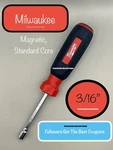 Milwaukee 48-22-2520 3/16 In. Magnetic Black Nut Driver. Fixed Price $8.96.