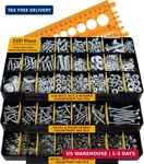Jackson Palmer 2251 Piece Hardware Assortment Kit With Screws, Nuts, Bolts & Was. Fixed Price $65.80.