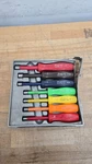 Snap-on Sae Hex Nut Driver Set Multi-colored Handles 1/4"-1/2", NND116AR Etc.. Fixed Price $169.99.
