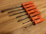 Snap-on Tools 7PC Orange Hard Grip Combination Screwdriver Set SDDX70AO. Fixed Price $189.99.