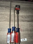 3PC Sears Craftsman Usa Nos Super Long Flat Slotted Screwdrivers 41585 41587. Fixed Price $44.95.