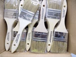 34 Paint Brushes 2" Natural Bristle Hardwood Handle Straight Edge Industrial Nos. Fixed Price $15.30.
