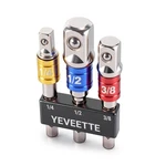 3PCS Hex Shank To Square Heavy Duty Socket Adapter Set, Impact Grade Drill So.... Fixed Price $8.37.