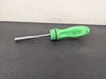 #BN713 Snap On Tools SSDMR4B(G) Green Hard Handle Ratcheting Screwdriver. Fixed Price $89.95.