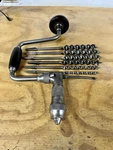 Vintage John Fray & Co #102 Pro Grade Bit Brace Hand Drill Set, Shop Ready. Fixed Price $77.88.