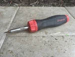 Snap-on Red Soft Grip Ratcheting Screwdriver Bit DES421888 Working. Fixed Price $84.95.