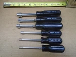 Blue-point Tools Usa 6-PIECE Black Handle Metric Nut Driver Lot. Fixed Price $62.10.