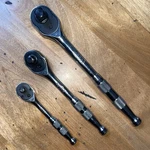 Ares Quick Release Ratchet Lot Pieces - 1/2 , 3/8 And 1/4 Drive Used. Fixed Price $42.00.