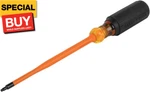 6986INS Insulated Screwdriver, 1000V Slim Profile Tip, #1 Square With 6-INCH Sha. Fixed Price $25.44.
