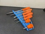 #BF627 Snap-on Tools Hi-viz Orange Piece Hard Handle Screwdriver Set. Fixed Price $139.95.