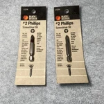 Black & Decker Screwdriver Bit Set 2PC #2 Phillips 1/4 Hex U1374 Handyman New. Fixed Price $6.00.