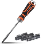Vanquish Ratcheting Screwdriver Set, 31-PIECE 2159, Silver, Black, Orange. Fixed Price $20.41.