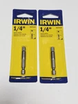 Irwin 1/4" Socket Adapter 2" 2PK. Fixed Price $20.00.