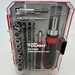 Hyper Tough 65 Piece Ratcheting Screwdriver Bit Set Case Complete. Fixed Price $11.99.