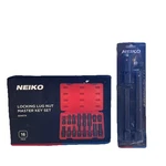 Neiko (lot Of 2) Metric Universal Locking Lug Nut Master Key Set/impact Bar. Fixed Price $62.99.