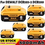 6PACK For Dewalt Volt Max 8.0AH Lithium Ion Battery DCB206 DCB205 DCB204. Fixed Price $98.99.