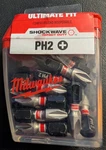 Milwaukee #2 Phillips Bits Shockwave Impact Duty Insert 48-32-4604 (pack Of 25). Fixed Price $19.99.