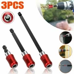 3PC Screwdriver Extension Drill Bit Holder Quick Release 1/4 Hex Shank Magnetic. Fixed Price $6.95.