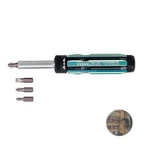 Vessel 830-MG4 Ratchet Screwdriver Set +1 +2 +3 -6 Magnetic Bit Storage New. Fixed Price $38.25.