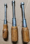 Vtg Walden Worcester Spintite Nut Driver Lot (3) Wood Handle Usa 3411 3414 3416. Fixed Price $23.50.