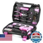 Urasisto 123 Piece Pink Household Tool Set With 3.6V Usb Electric Screwdriver,. Fixed Price $49.86.