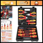 Insulated Screwdriver & Pliers Set, 1000V Electrical Tools For Electricians, Mag. Fixed Price $131.99.