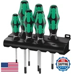 Wera 367/6 Kraftform Plus Torx Screwdriver Set Pieces With Rack. Fixed Price $58.50.