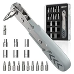Axth 17IN1 Right Angle Ratcheting Screwdriver Set, Bearing Steel Gray. Fixed Price $14.22.