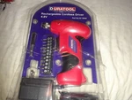 Duratool 4.8V Cordless Screwdriver With 11 Bit Set 22-15850. Fixed Price $18.00.