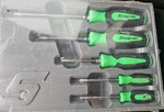 New Snap-on 5-PIECE Green Soft Grip Phillips Screwdriver Set SGDP50BG Sealed. Fixed Price $114.99.
