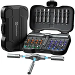 43 In 1 Ratchet Screwdriver Set With Detachable Handle, 6.2 Head, Mu.... Fixed Price $34.02.