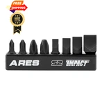 Ares 70013-8-PIECE S2 Steel Impact Driver Bit Set, Silver. Fixed Price $23.99.