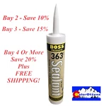 White Acrylic Latex With Silicone Paintable Sealant Caulk 10OZ Boss Products 363. Fixed Price $5.29.
