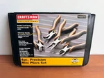 New 1990S Craftsman Professional 4 Pc. Precision Mini Pliers Set Leather Case. Fixed Price $45.00.