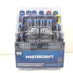 New Mastercraft Screwdriver/driver And Bit Set 69-PIECE 057-6011-4. Fixed Price $55.99.