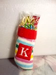 Christmas Stocking Gift Set Colorful Monogram Bodycology Candy Cane Kiss New!. Fixed Price $15.99.