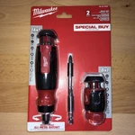 Milwaukee 14-IN-1 Ratcheting And 8-IN-1 Compact Multi-bit Screwdriver 48-22-2906. Fixed Price $23.99.