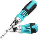 Duratech 2PCS Ratcheting Screwdriver Set 12-IN-1 Multi-bit Standard With Phillip. Fixed Price $28.49.