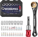 Workpro 34-PIECE 1/4" Mini Ratchet Wrench, 72-TOOTH, Right Angle Screwdriver Men. Fixed Price $43.18.