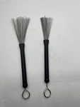 1 Pair Drum Brushes Retractable Wire With Comfortable Rubber Handles. Fixed Price $10.95.